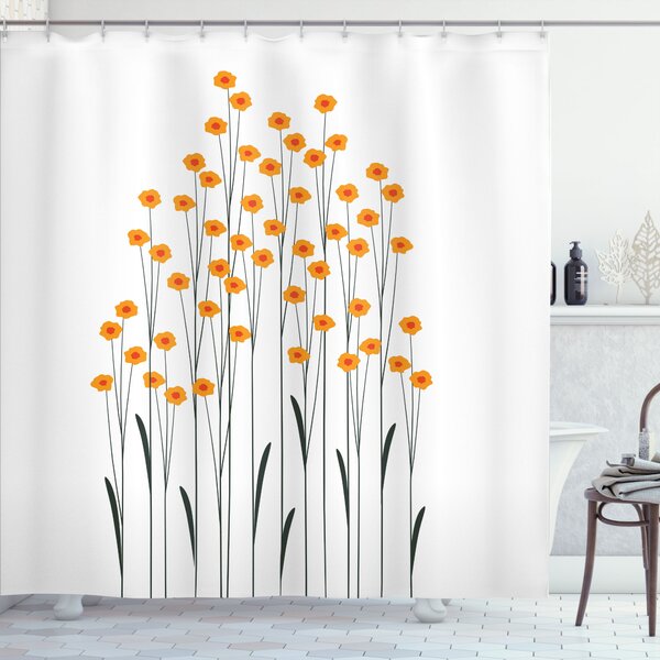 Yellow and best sale gray shower curtain